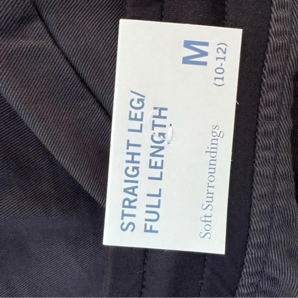 Soft‎ Surroundings Jogger Pants Womens M Embroidered Serengeti in Vintage Black - Picture 9 of 12